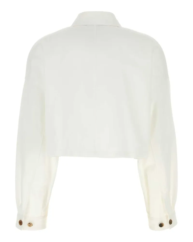 Prada Women's Giacche Bianco E Gilet Exterior: Cotton Jacket White