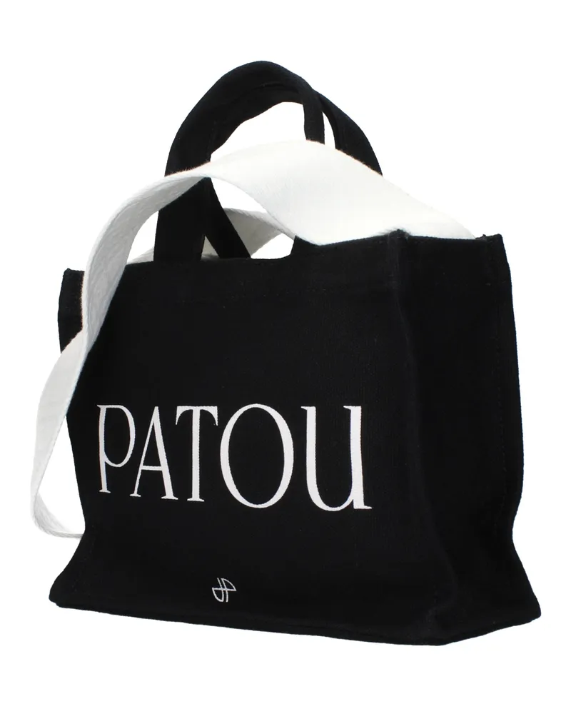 Patou Women's Logo-Print Cotton Tote Black Black