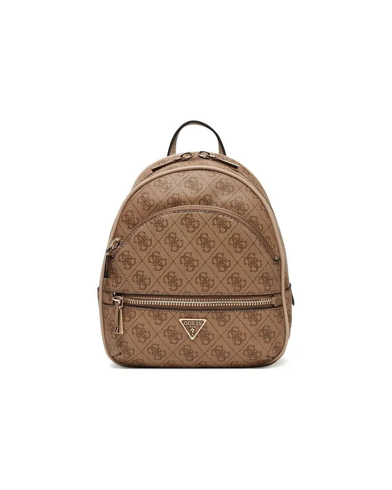 Guess Women's Backpack Latte Logo Polyurethane Beige