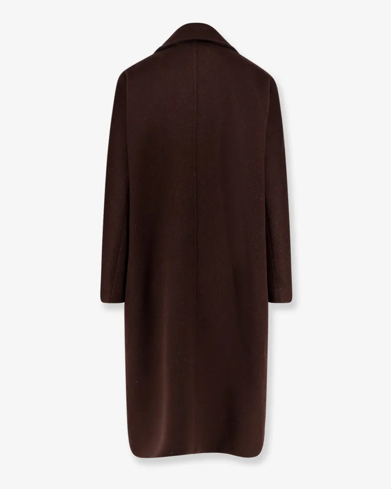 Max Mara Women's Coat Angus Brown Cashmere-Alpaca Brown
