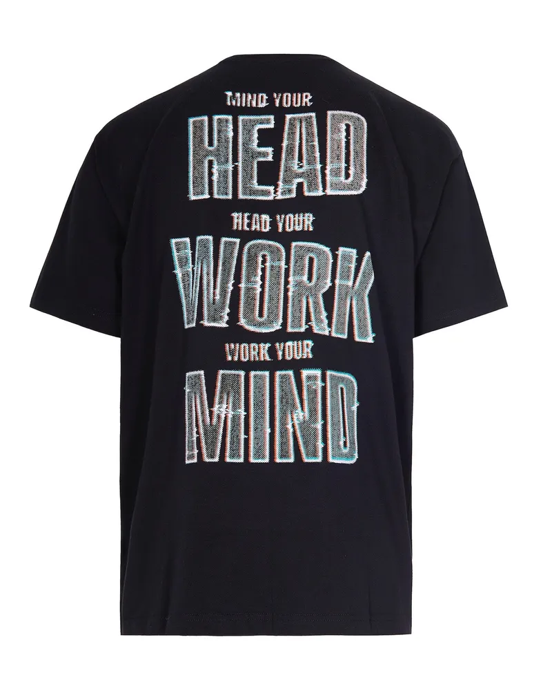 Carhartt WIP Men's T-Shirt Mind Your Head Black Organic Cotton Single Jersey T-Shirts And Polos Black