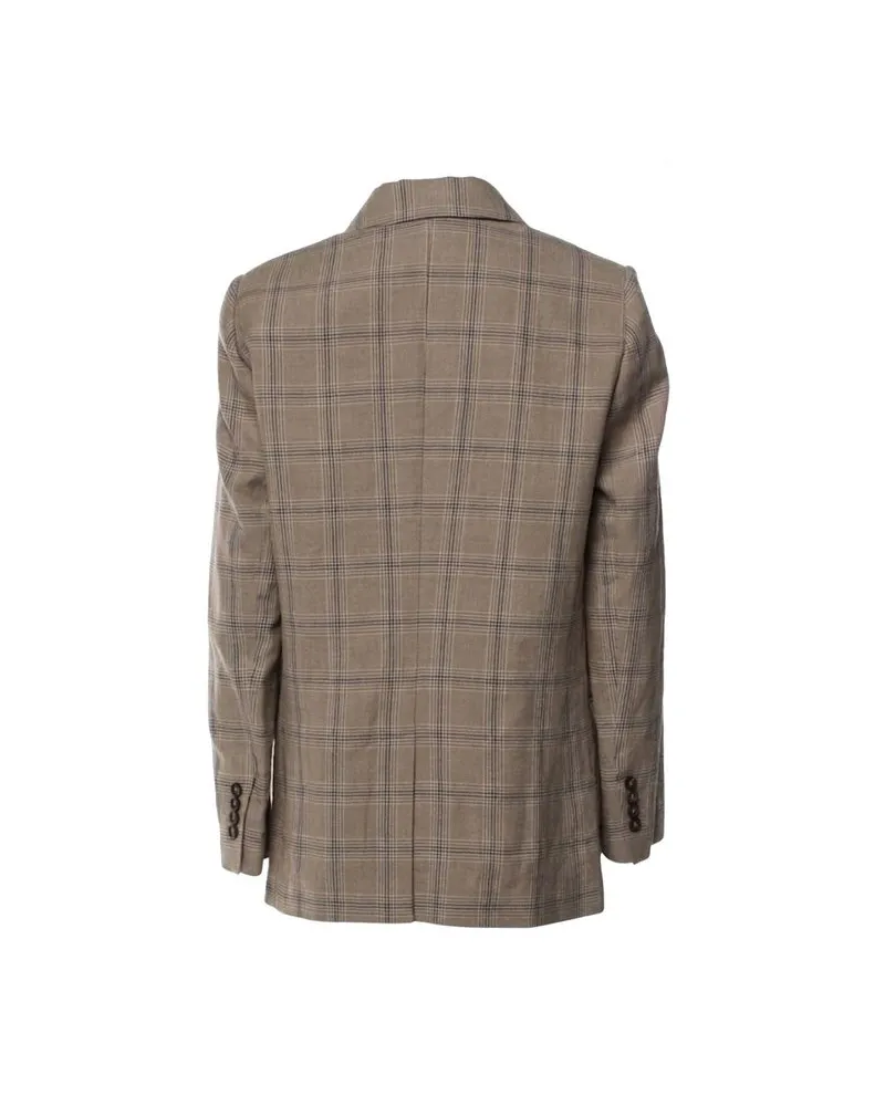 Brunello Cucinelli Women's Brown Linen Blazer Clothing Brown