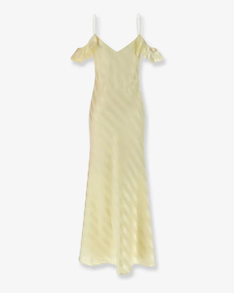 Self-Portrait Women's Dress Satin Yellow Shell: Polyester Yellow