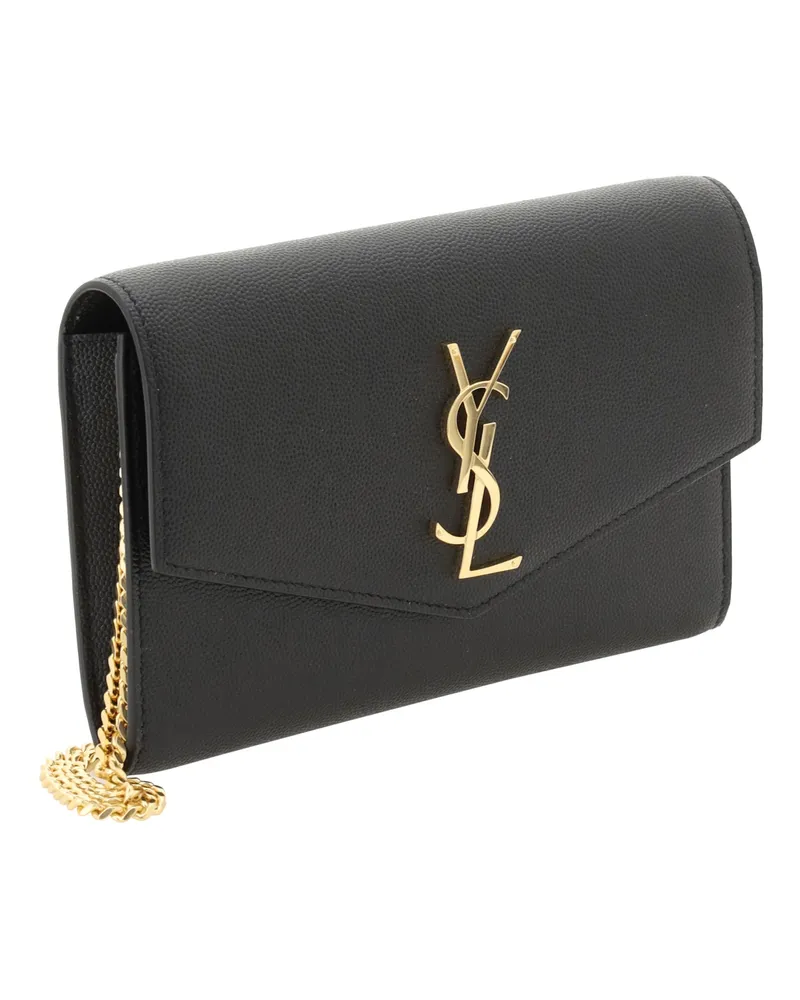 Saint Laurent Women's Chain Wallet Nero Calf Leather Bos Taurus Black
