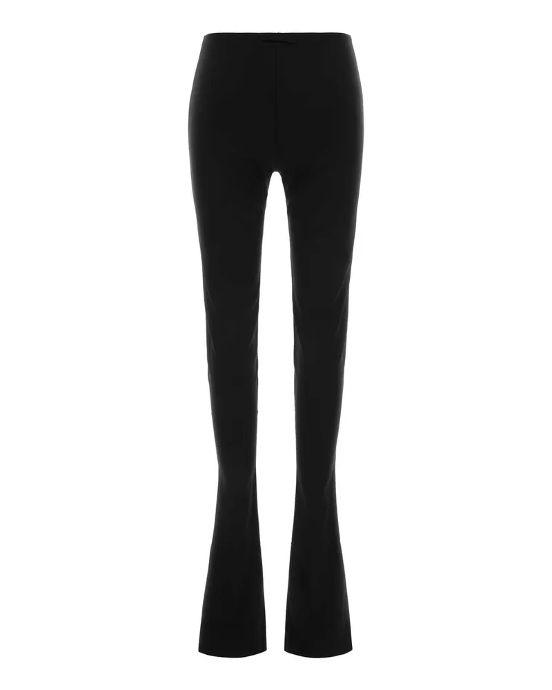 Gucci Women's Black Crepe Pant Exterior: Viscose Elastane Pantaloni Trousers Black