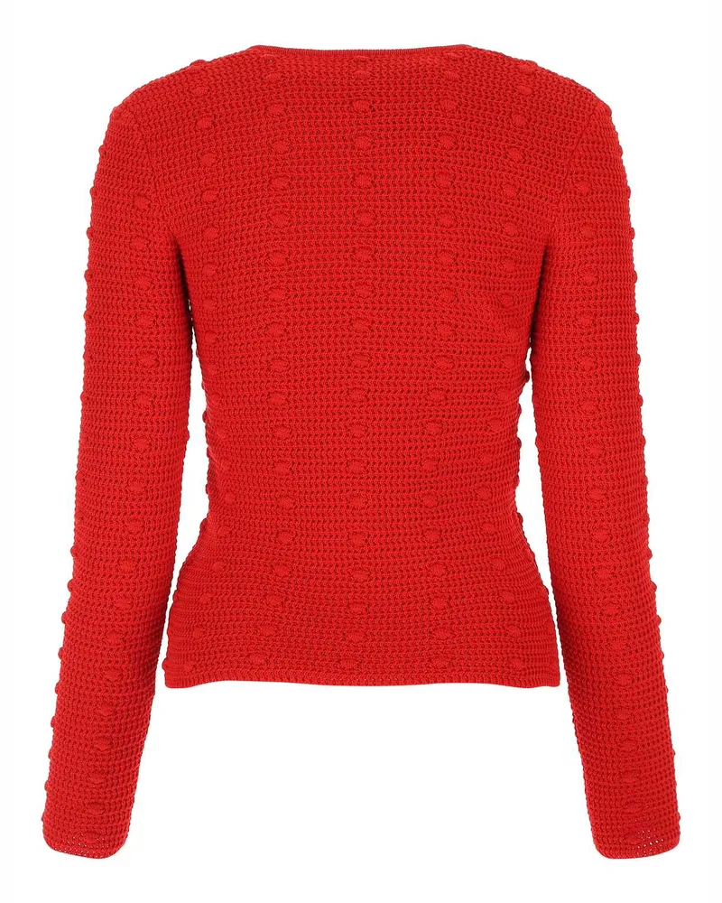 Bottega Veneta Women's Red Cotton Sweater 6144 Exterior: Cotone Maglieria Red
