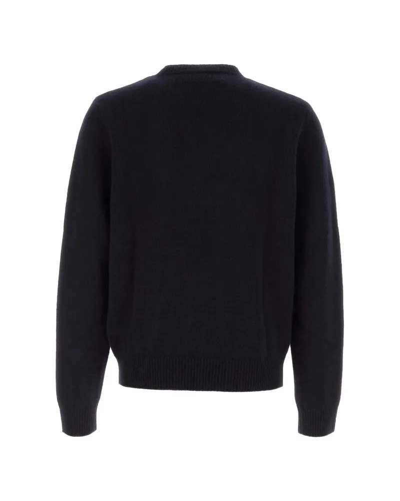 A.P.C. Crew Neck Wool Sweater — Navy Navy