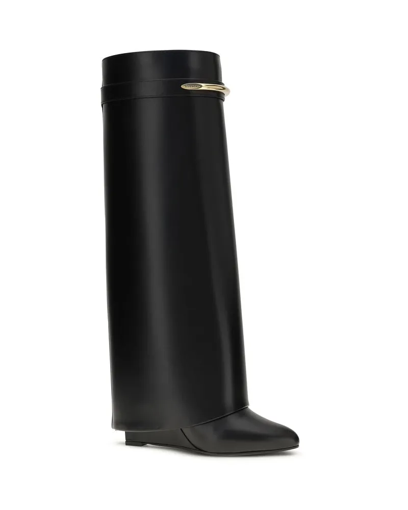 Givenchy Women's Black Calf Leather Bos Taurus Boots Black