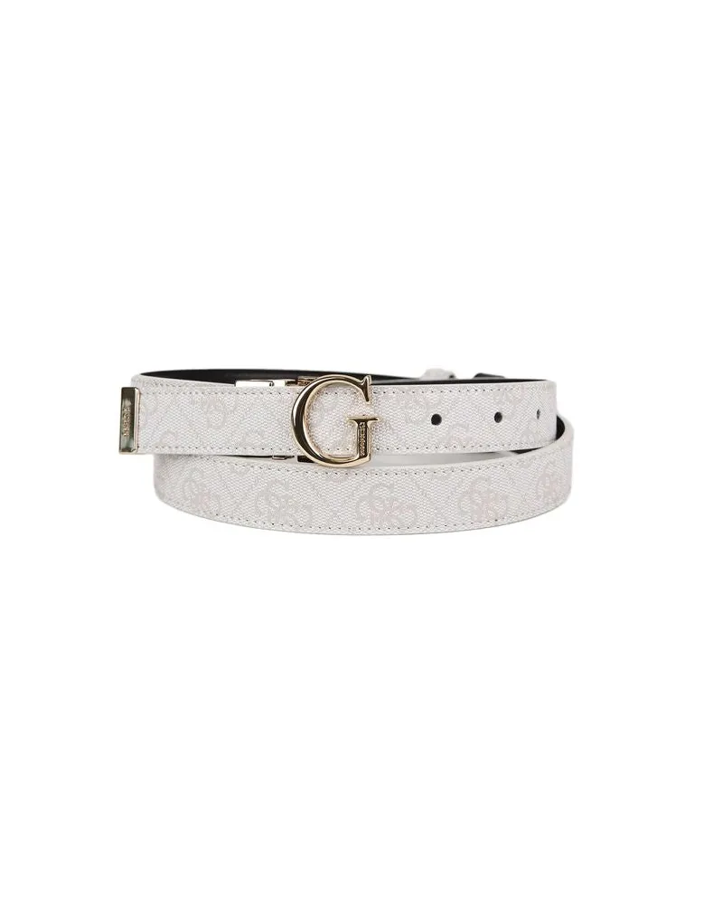 Guess Women's Belt Bone Logo Polyester Accessories Beige