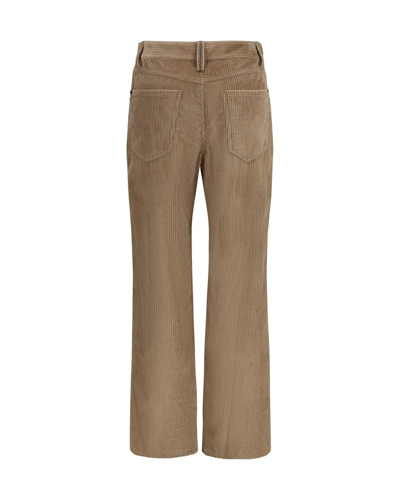 Brunello Cucinelli Cotton Corduroy Trousers — Brown Brown