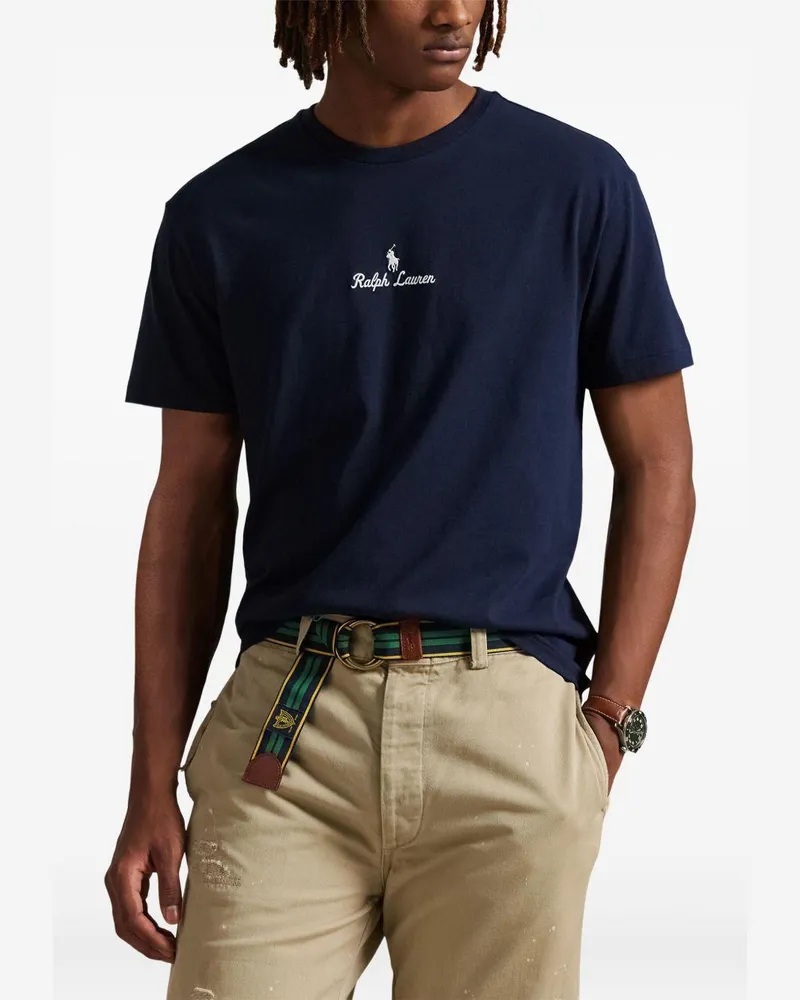 Ralph Lauren Men's T-Shirt Blue Cotton T-Shirts And Polos Navy