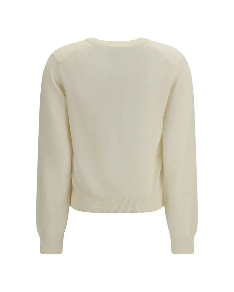 Kitsuné Women's Beige Wool Oves Aries Sweatshirt Clothing Beige