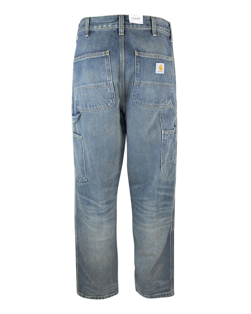 Carhartt WIP Men's Jeans Double Knee Blue Cotton (smith Denim Blue