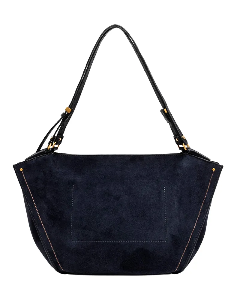Gianni Chiarini Women's Handbag Bloom Suede Midnight Blue Cow Leather Handbags Hand Bags Navy