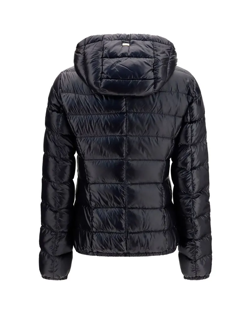 Herno Women's Black Polyamide Full-Length Jacket Clothing Black