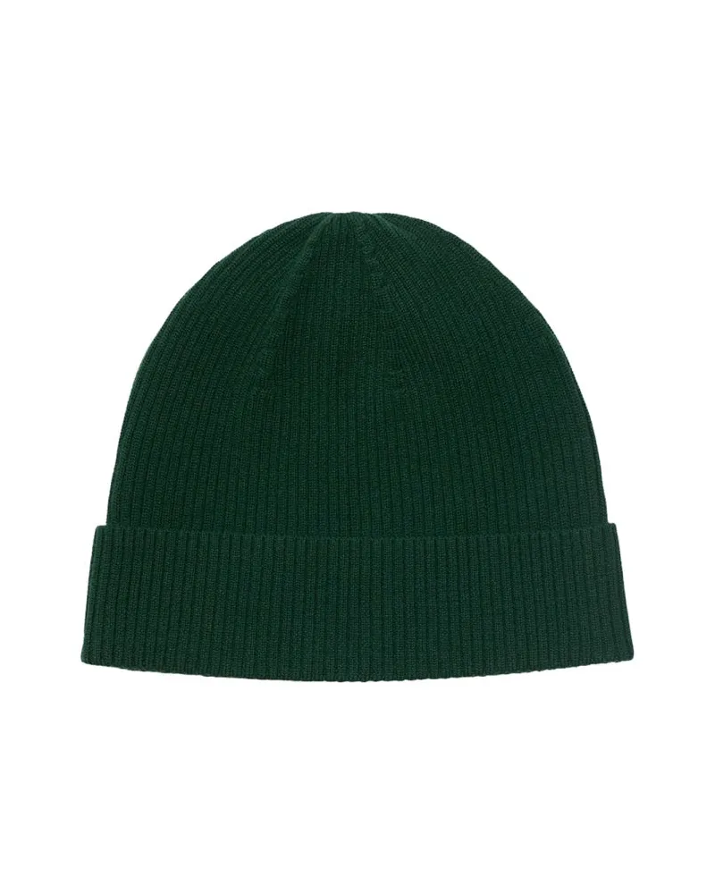 Burberry 8092365K_B8636 Rib Knit Wool Beanie — Green Green