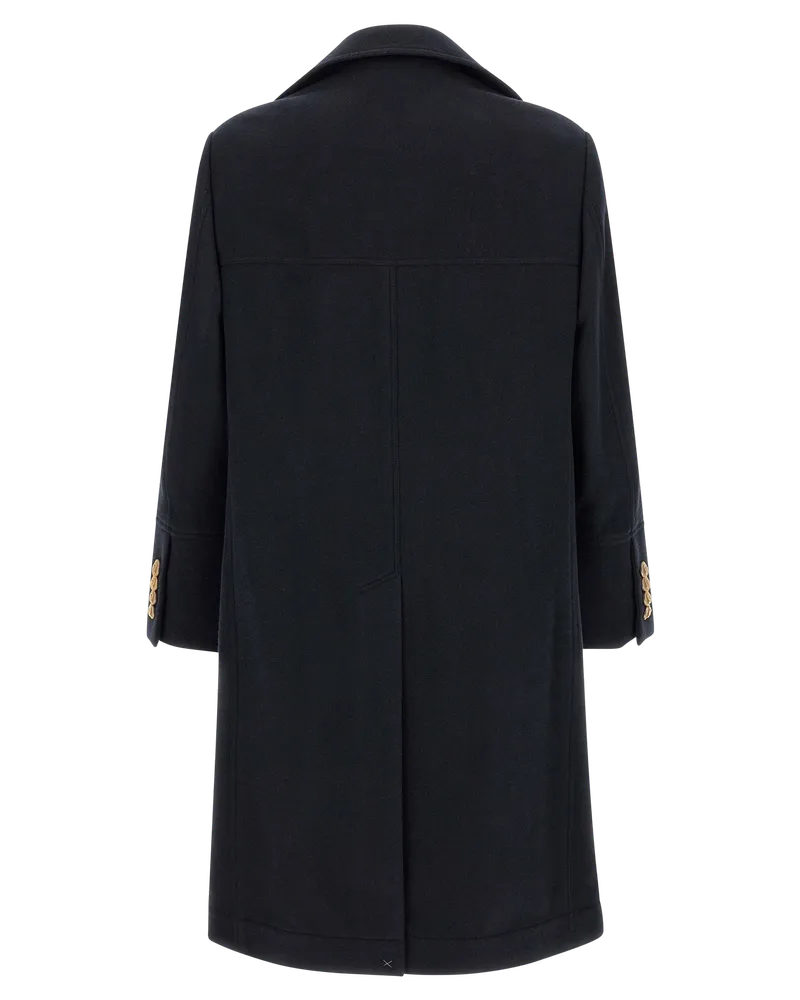 Brunello Cucinelli Men's Blue Cashmere Coat Clothing Navy