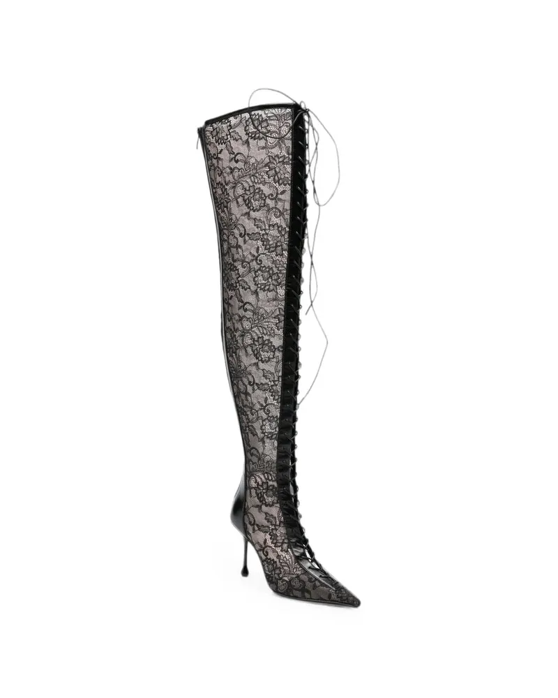 Jimmy Choo Scarlett OTK95 Boot — Black Black