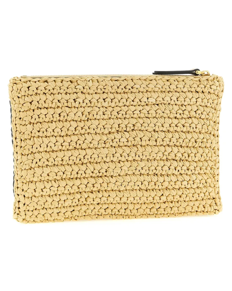 Valentino Garavani Women's Crochet Vlogo Clutch Black Viscose Black