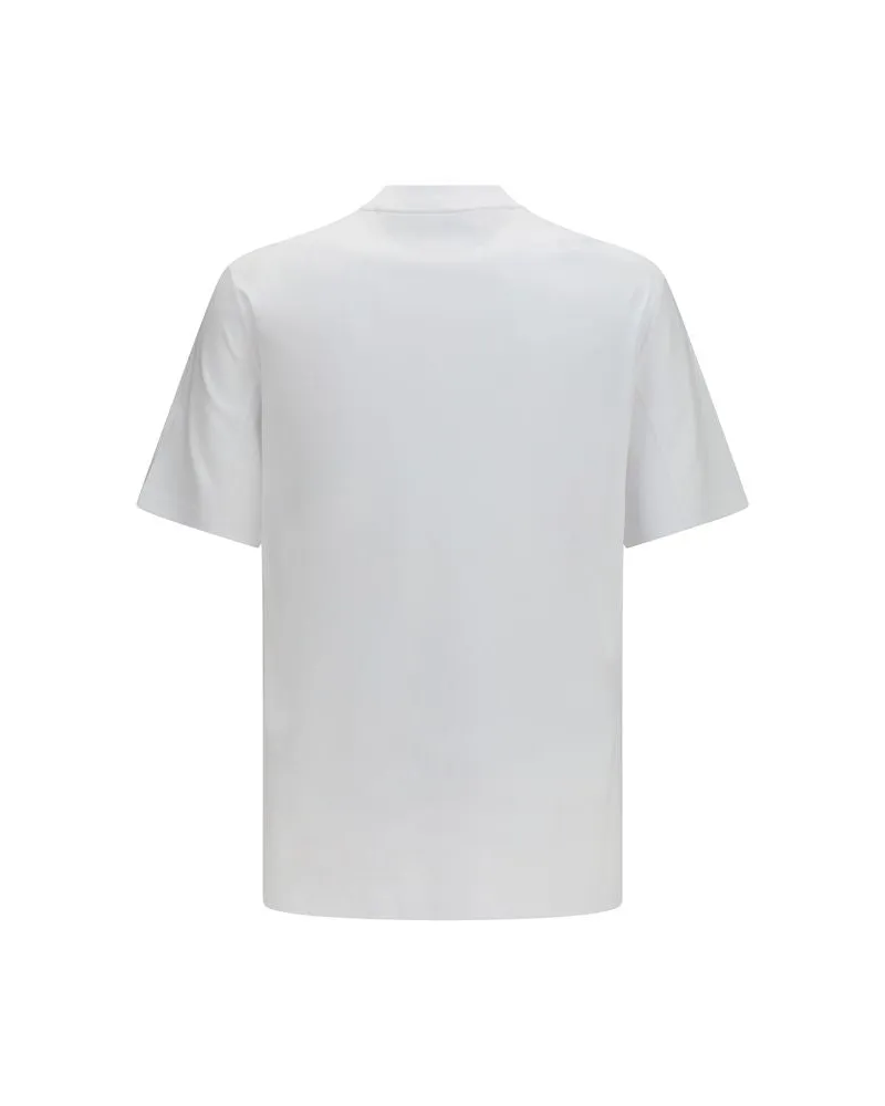 Brunello Cucinelli V-Neck Cotton T-Shirt — White White