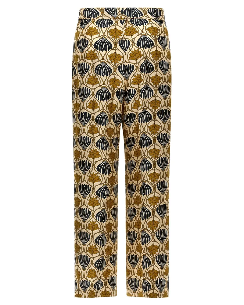 Max Mara Women's Bicolor Silk Casual Pants Yellow