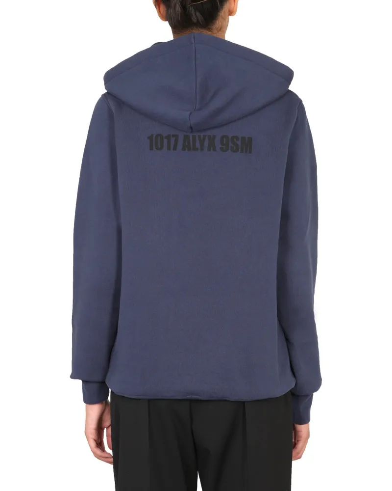 1017 ALYX 9SM Drawstring Hooded Hooded Sweatshirt — Blue Blue