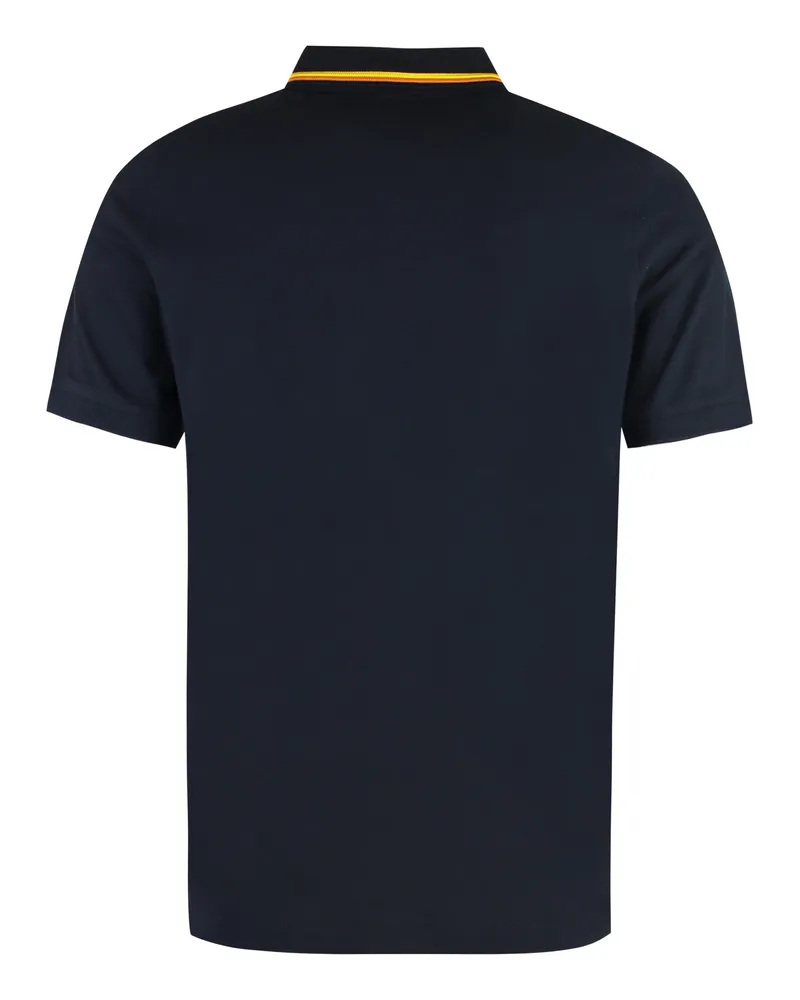 K-Way Men Jud Cotton-Piqué Polo Shirt Blue T-shirts And Polos Navy