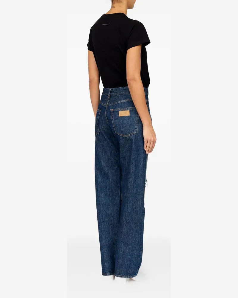 Maison Margiela Distressed Barrel Jeans — Indigo Indigo