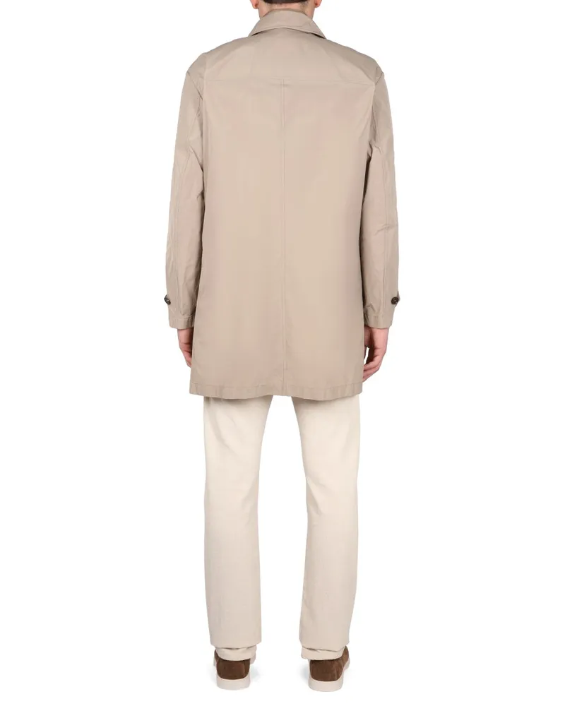 Fay Morning Double Raincoat — Brown Brown