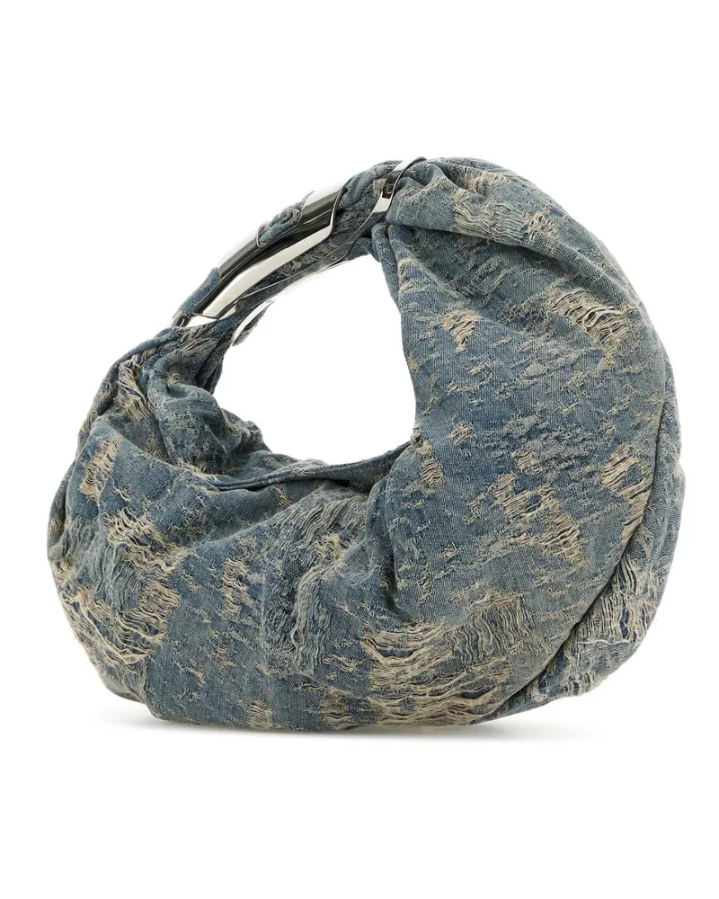Diesel Women's Denim Grab-D Hobo Shopping Bag H0674 Borse A Mano Blue