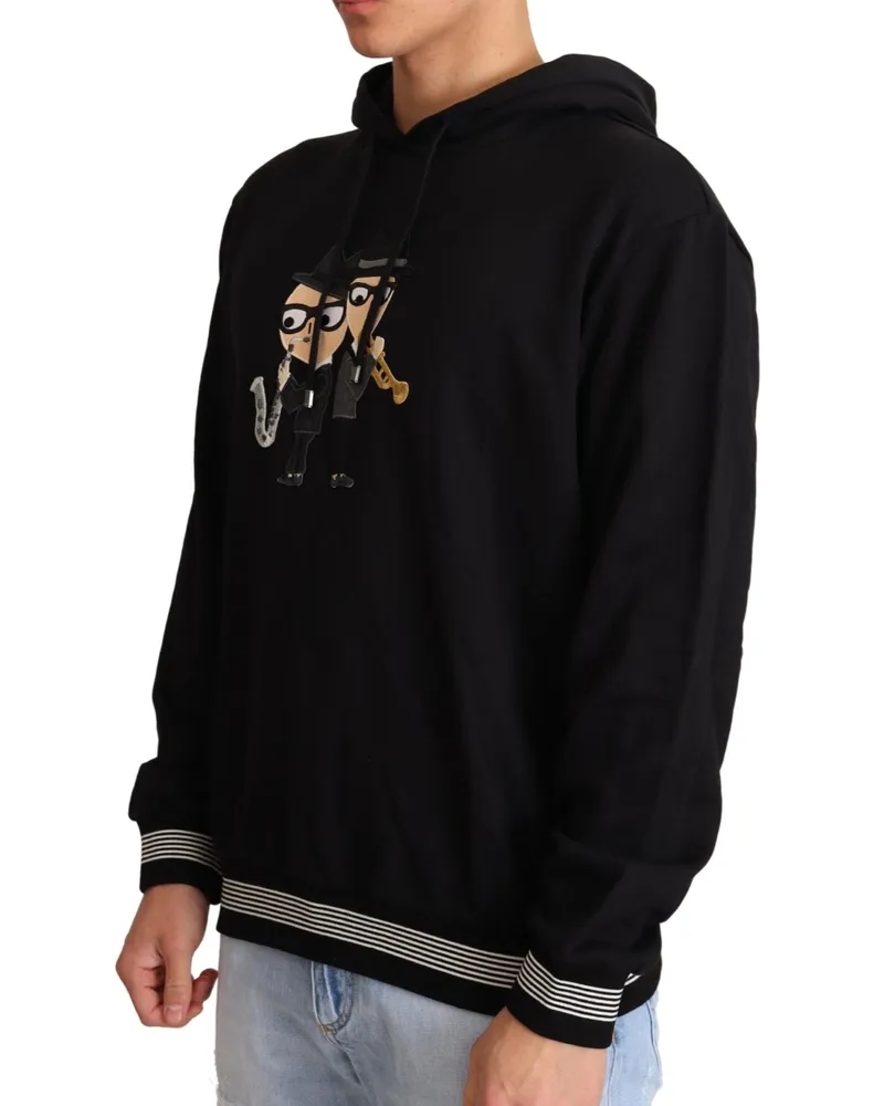 Dolce & Gabbana Men Black Cotton Hooded #dgfamily Sweater Clothing Black