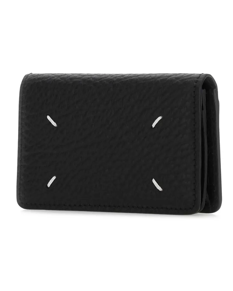Maison Margiela Women's Black Leather Coin Purse T8013 Exterior: Calf Portafogli Wallet Black