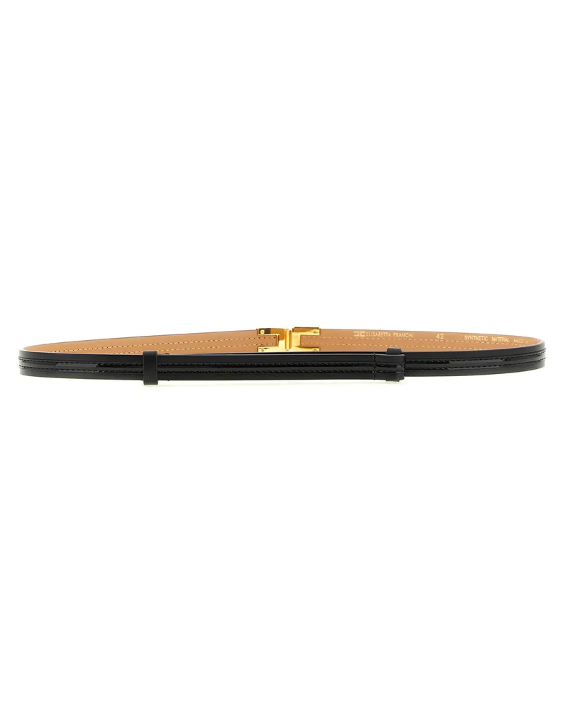 Elisabetta Franchi Logo-Buckle Belt — Black Black