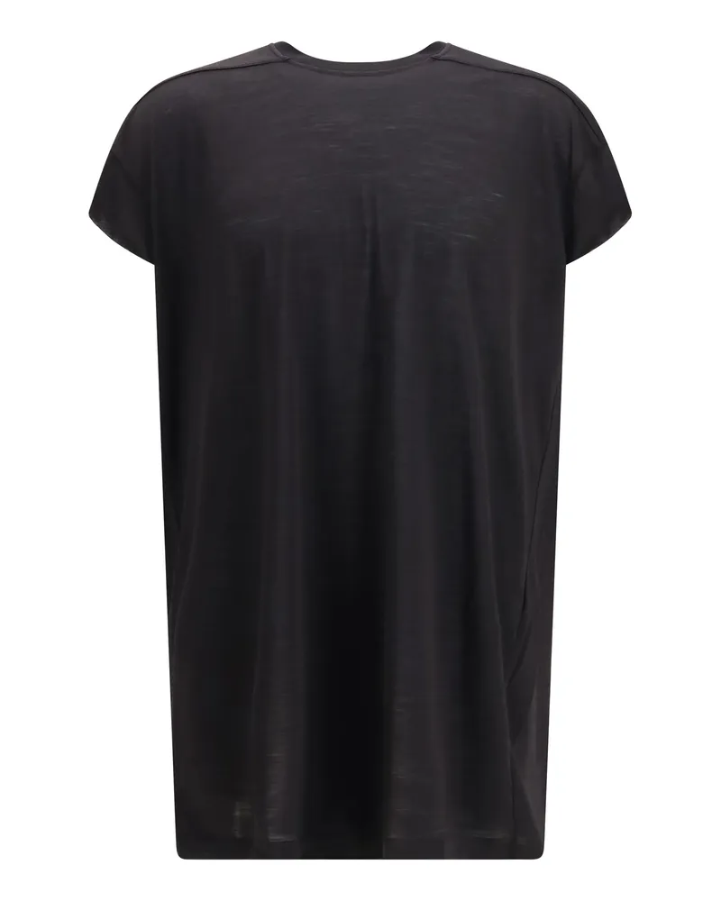 Rick Owens Men's Short-Sleeved T-Shirt Jumbo Black Wool Merino T-Shirts And Polos Black