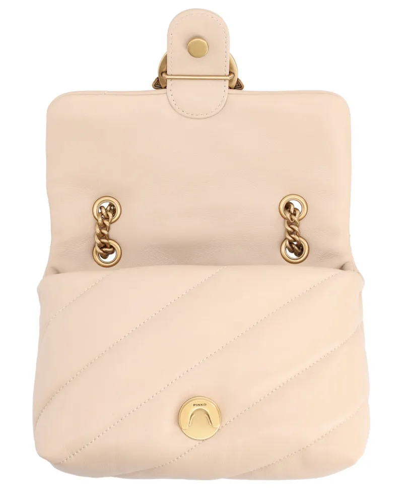 Pinko Women's Mini Shoulder Bag Love Puff Beige Leather Beige
