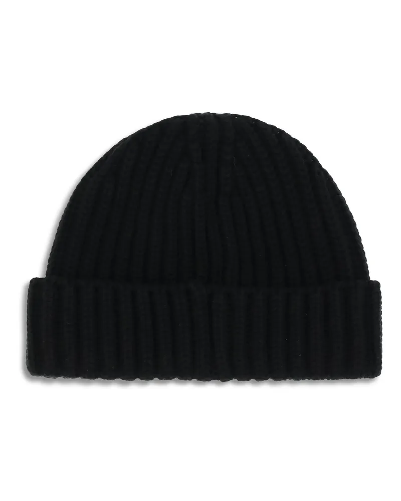 Prada Women's Virgin Wool Beanie Hat Nero Fleece Ovis Aries E Hairbands Black