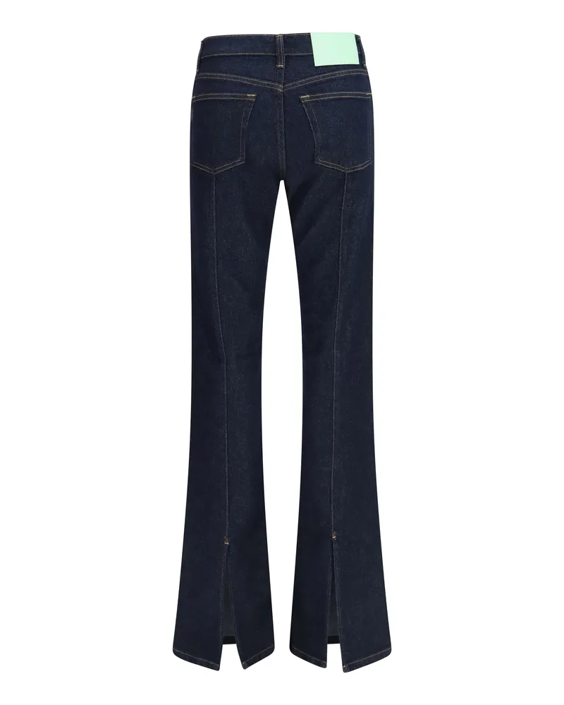 Haikure Five-Pocket with Back Slits Jeans — Navy Navy