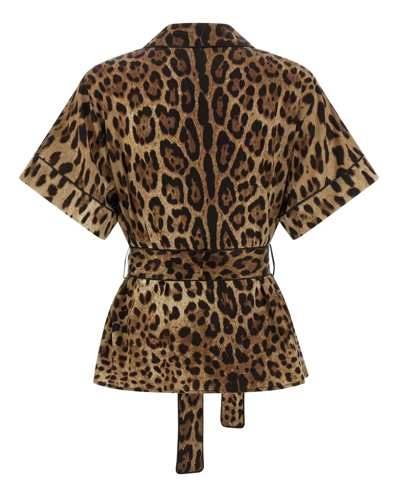 Dolce & Gabbana Women's Brown Silk Blouse Brown