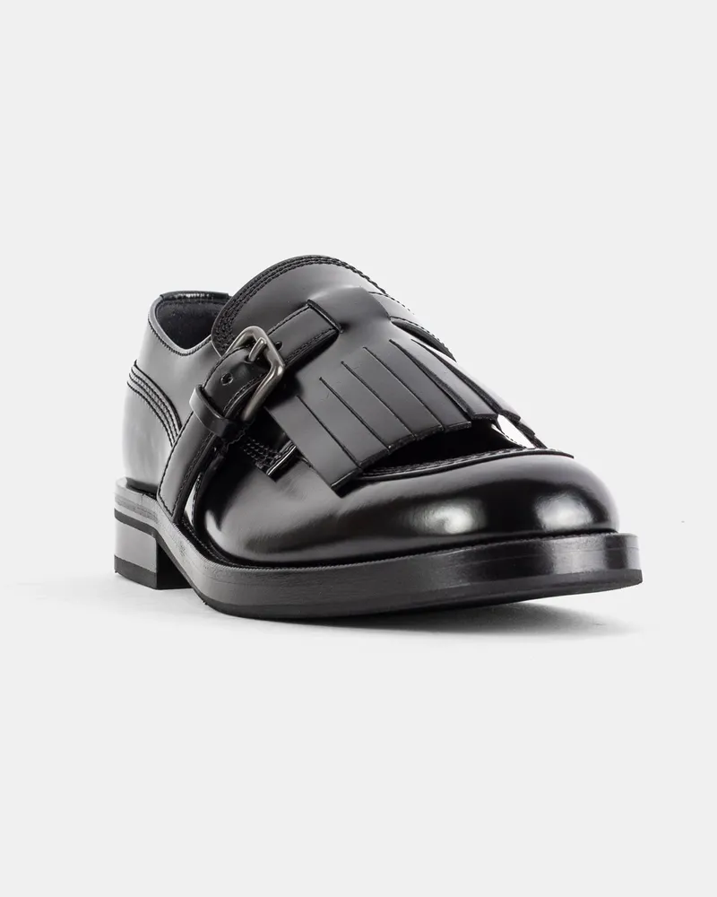 Church's Women's Derbies Piper En Cuir De Veau Poli Noir Black Flat Shoes Black