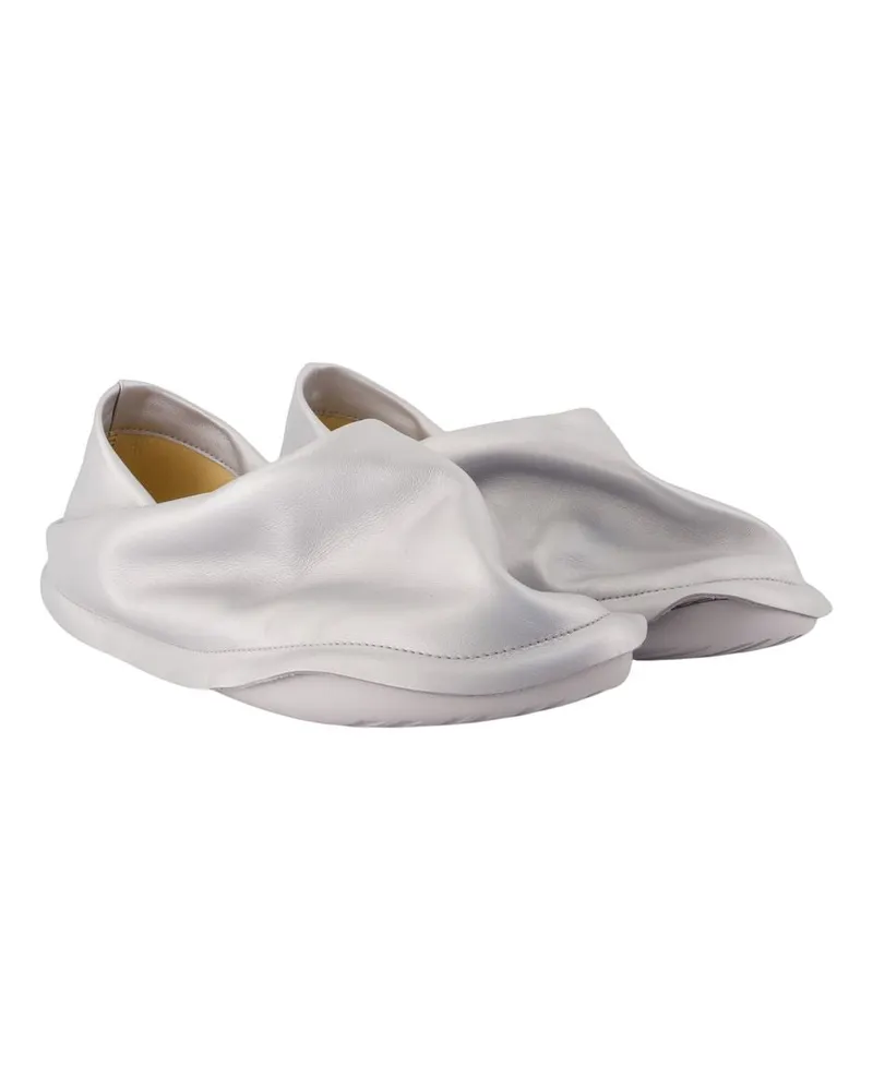 Camper Women's Hida Sneakers -  Leather Silver Cowhide Shoes Silver