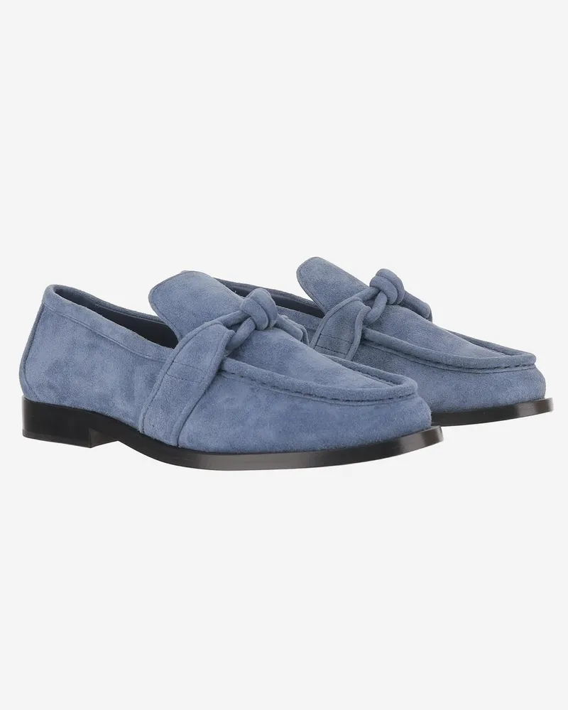 Bottega Veneta Women's Loafers Astaire Light Blue Suede Blue