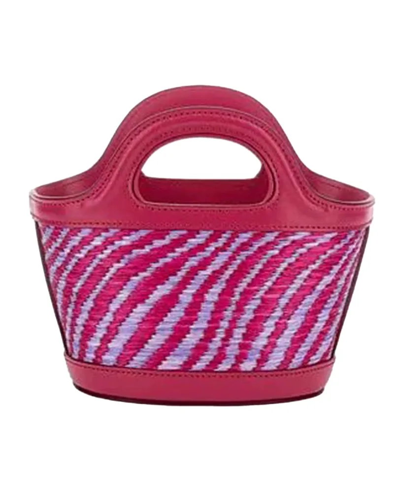 Marni Women's Handbag Tropicalia Micro Rafia Blackcurrant Body: Polyamide Handbags Hand Bags Purple