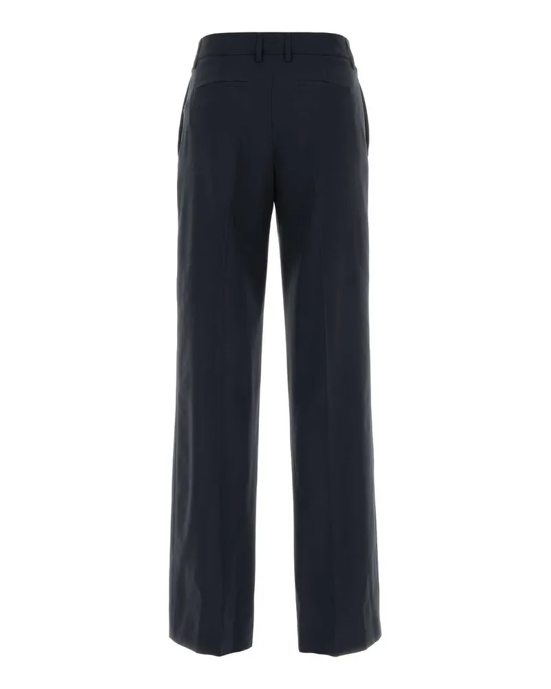 PT TORINO Women's Navy Blue Twill Francoise Pant Blu Exterior: Virgin Wool Pantaloni Navy