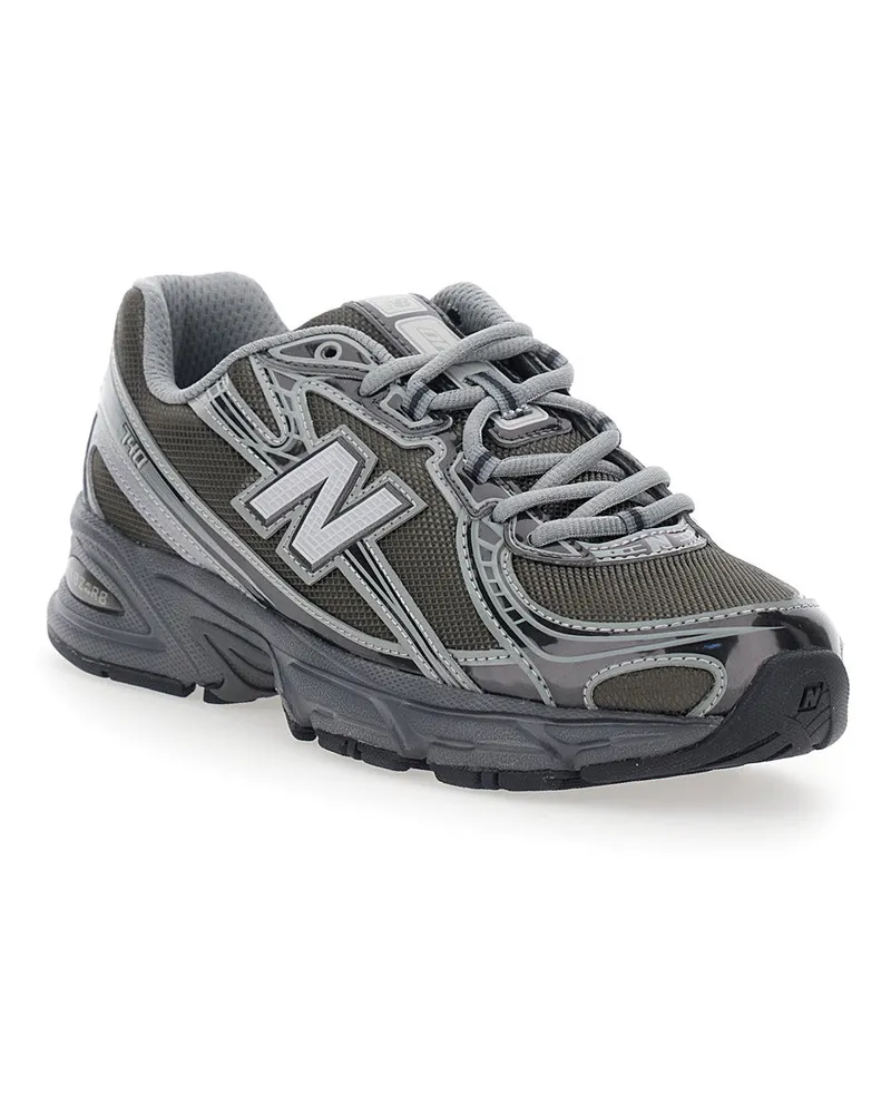 New Balance Unisex Sneakers Grey Tech Fabric Synthetic-Mesh Trainers Synthetic/mesh 