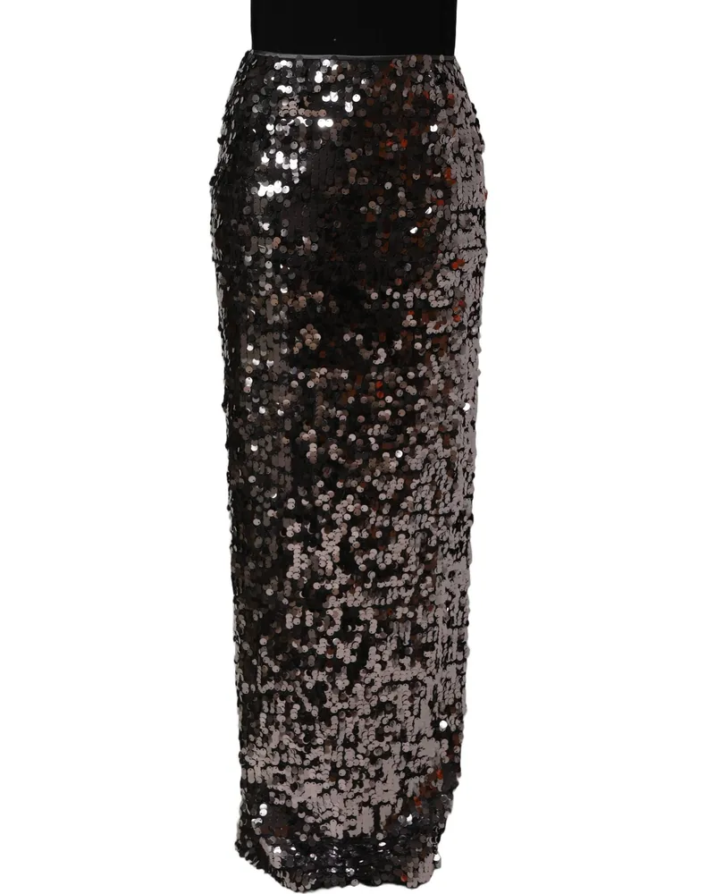 Dolce & Gabbana Sequin-Embellished Skirt — Brown Brown
