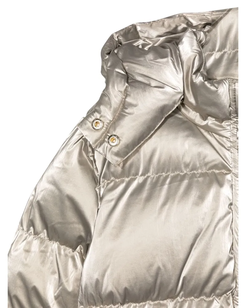 Michael Kors Hooded Down Jacket — Gold Gold