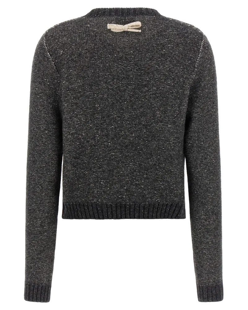 Moschino Women's Gray Wool Cardigan Clothing Gray