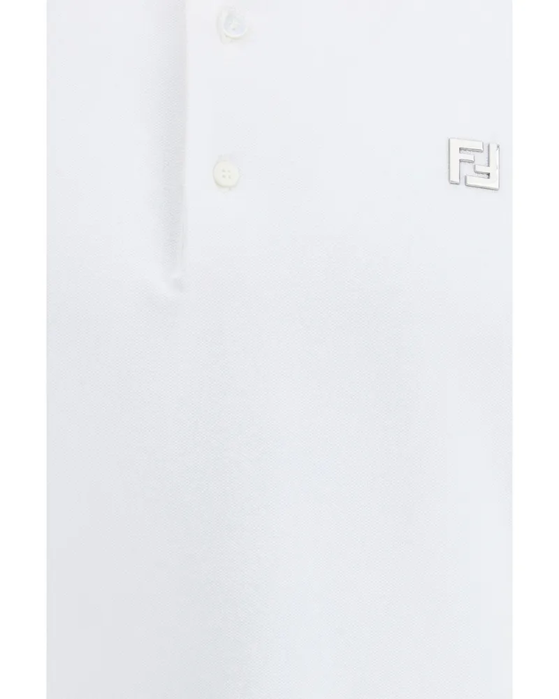 Fendi Cotton Polo Shirt — White White