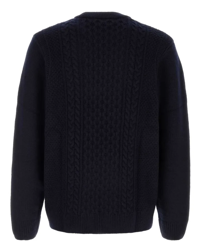 Carhartt WIP Wool Blend Cable Knit Sweater — Navy Navy