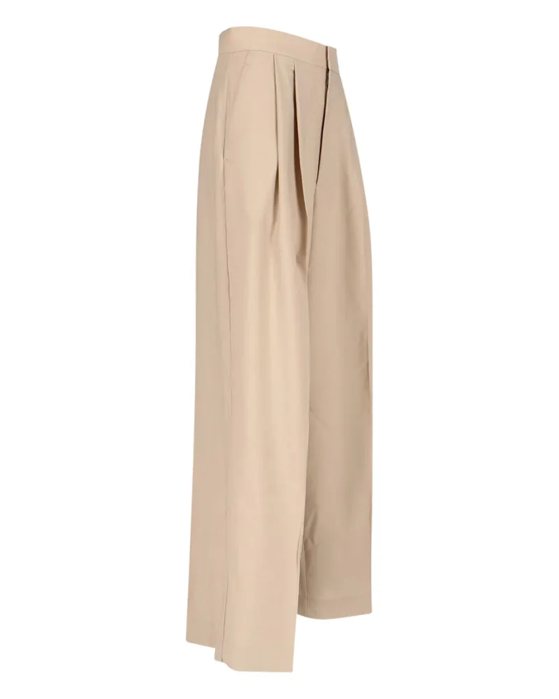 Sa Su Phi Women's Trousers Beige Wool Beige